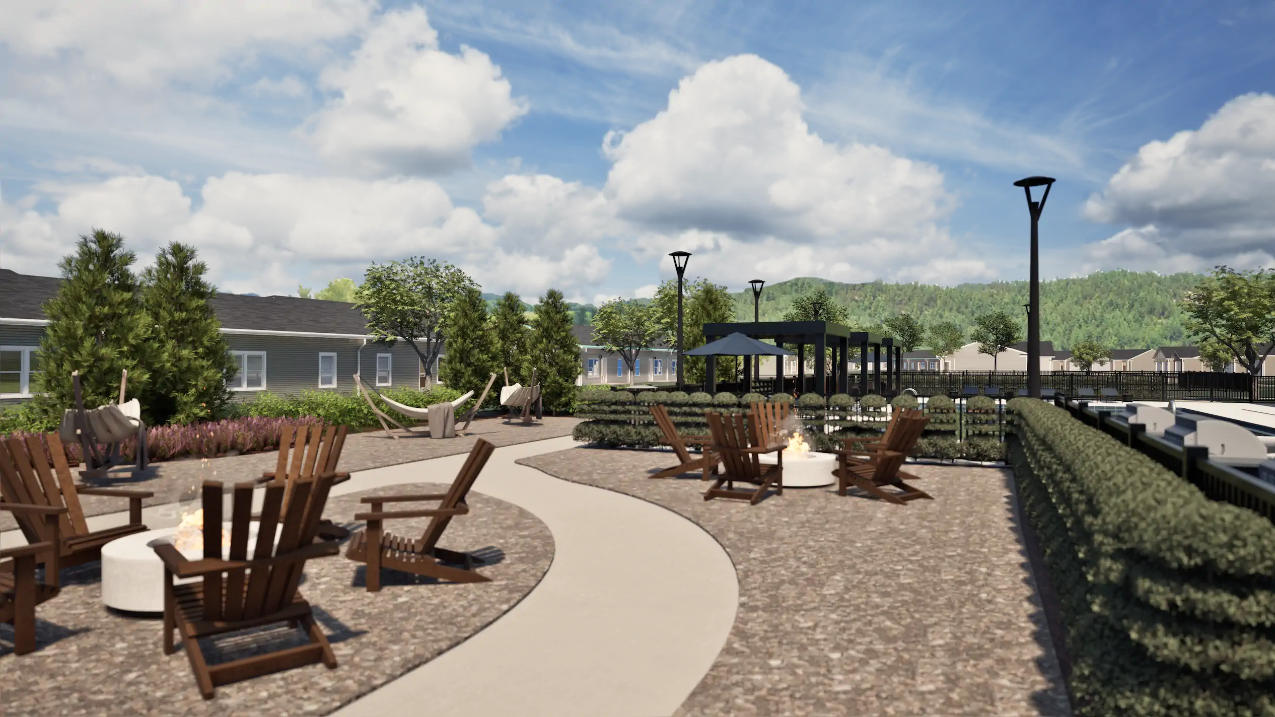 Exterior view of Teal Ridge Village homes