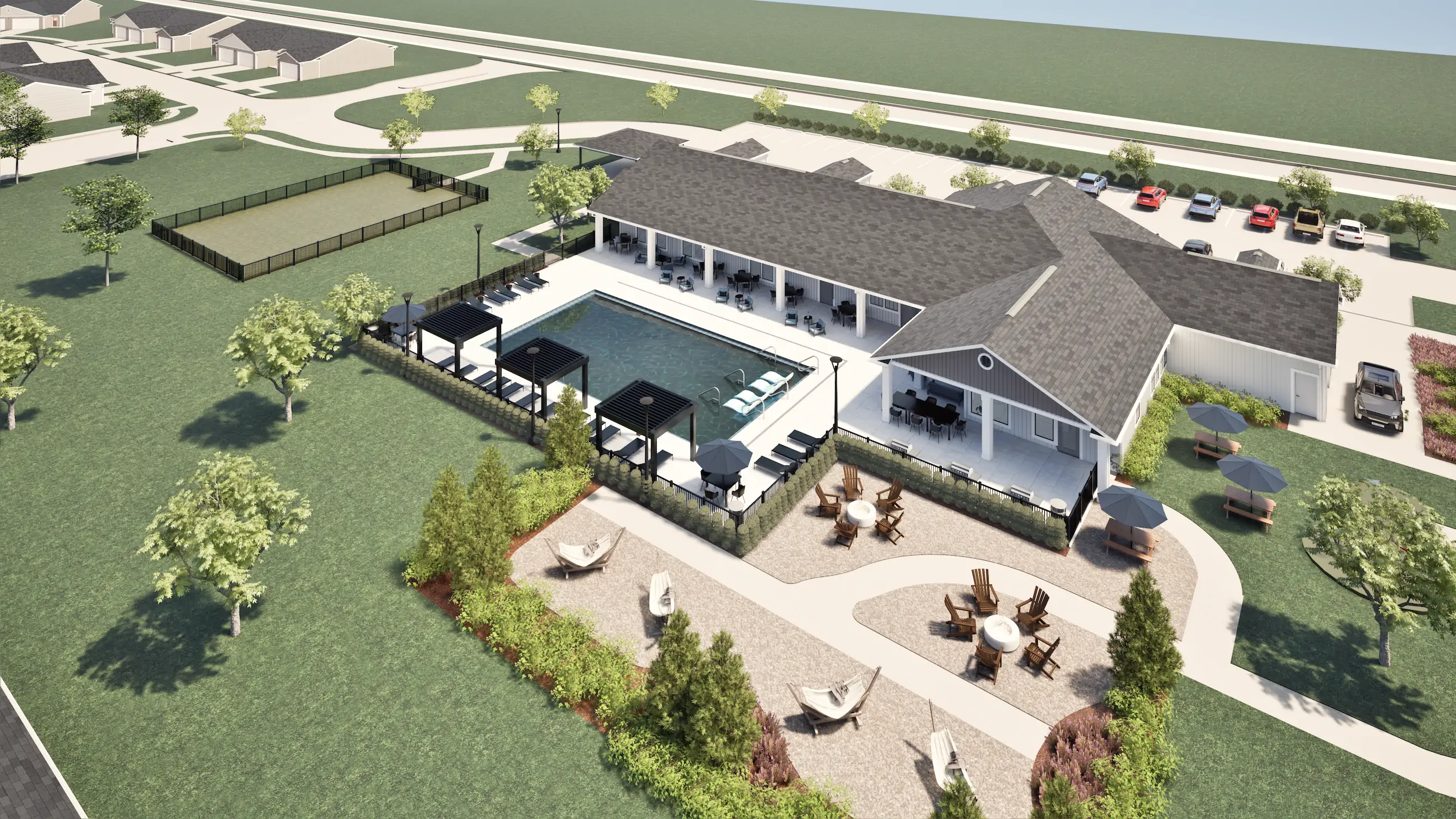 Exterior view of Teal Ridge Village homes