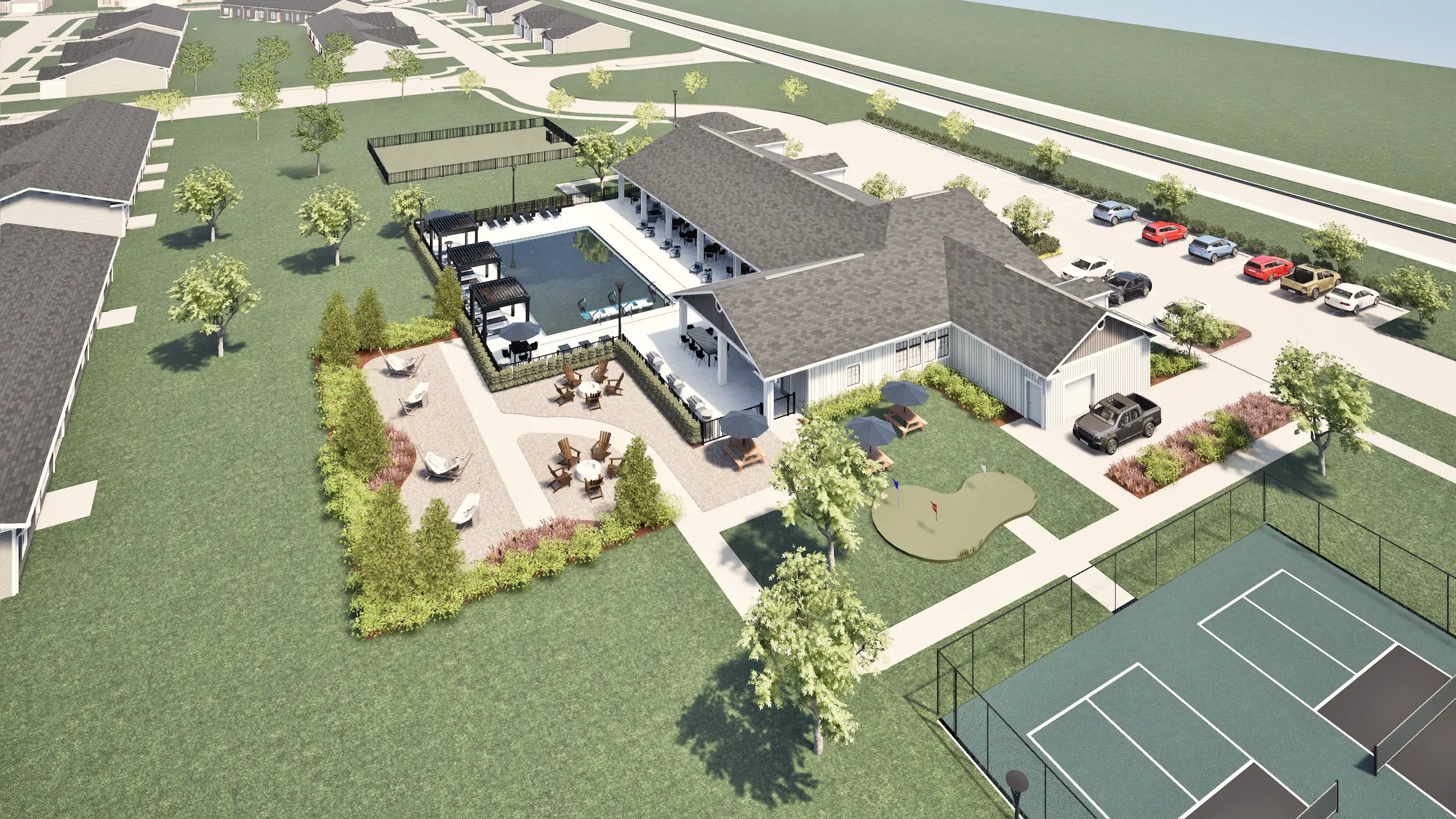 Exterior view of Teal Ridge Village homes