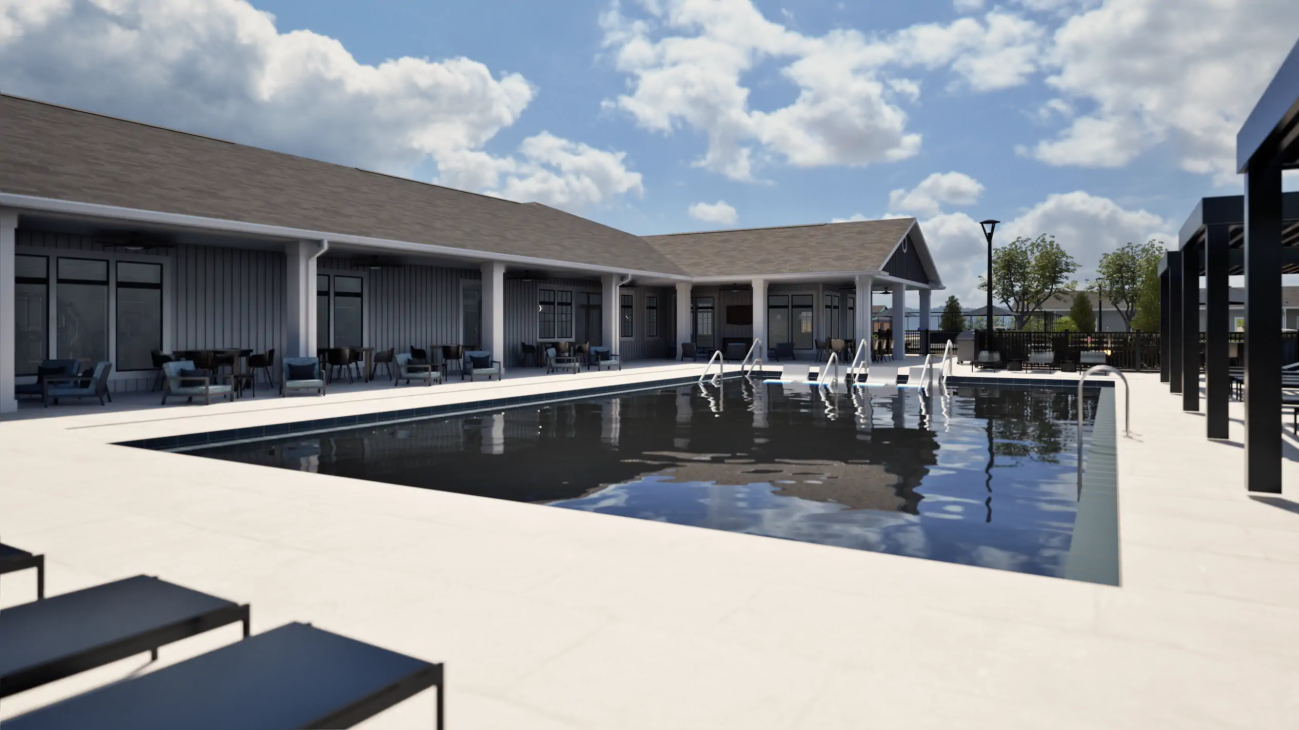 Exterior view of Teal Ridge Village homes