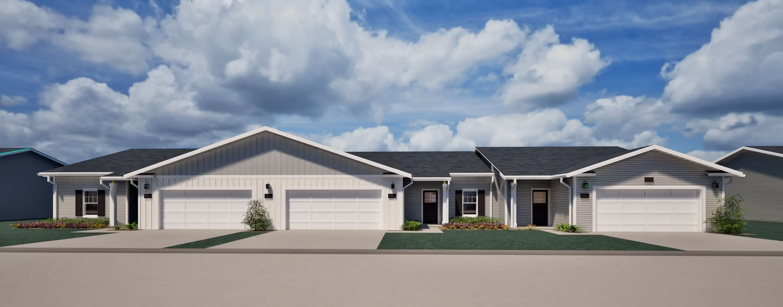 Exterior view of Teal Ridge Village homes